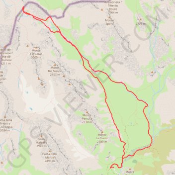 Itinéraire Tête du Vallonet, distance, dénivelé, altitude, carte, profil, trace GPS