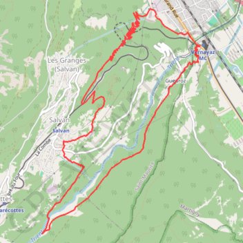 Itinéraire Circuit 2 Défi des Gorges du Trient - Espace Randotrail Vallée du Trient, distance, dénivelé, altitude, carte, profil, trace GPS