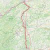 Itinéraire Etape1, distance, dénivelé, altitude, carte, profil, trace GPS