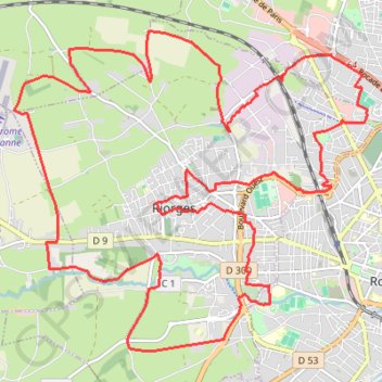 Itinéraire Le contour des Balades Riorgeoises - Riorges, distance, dénivelé, altitude, carte, profil, trace GPS