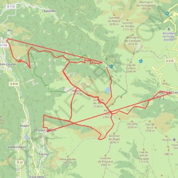 Itinéraire Routes to the Montious, distance, dénivelé, altitude, carte, profil, trace GPS