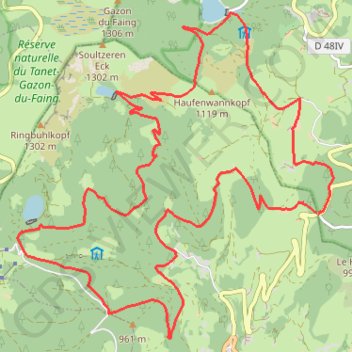 Itinéraire Circuit des Lacs par le Col du Wettstein, distance, dénivelé, altitude, carte, profil, trace GPS