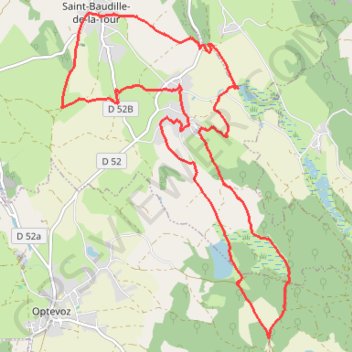Itinéraire Saint Baudille de la Tour (38), distance, dénivelé, altitude, carte, profil, trace GPS