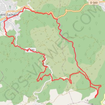 Itinéraire Saint-Zacharie - La source de l'Huveaune, distance, dénivelé, altitude, carte, profil, trace GPS