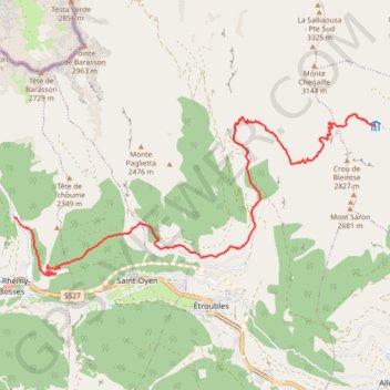 Itinéraire RAVDA - Catasto Sentieri, distance, dénivelé, altitude, carte, profil, trace GPS