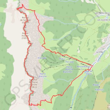 Itinéraire Pierre Blanche en boucle par les pas de la Ville et Berrrièves (Vercors), distance, dénivelé, altitude, carte, profil, trace GPS