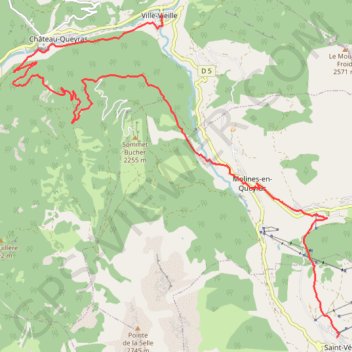 Itinéraire Queyras - Jour 1, distance, dénivelé, altitude, carte, profil, trace GPS