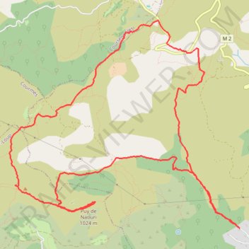 Itinéraire 2025 03 21 - puy de Naouri depuis ch des salles rte du col de Vence sams, distance, dénivelé, altitude, carte, profil, trace GPS