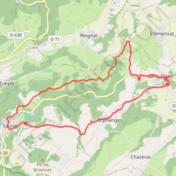 Itinéraire Balade a Saint Floret, distance, dénivelé, altitude, carte, profil, trace GPS