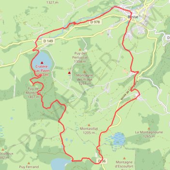 Itinéraire Le Lac Pavin et le Lac de Montcineyre au départ de Besse, distance, dénivelé, altitude, carte, profil, trace GPS