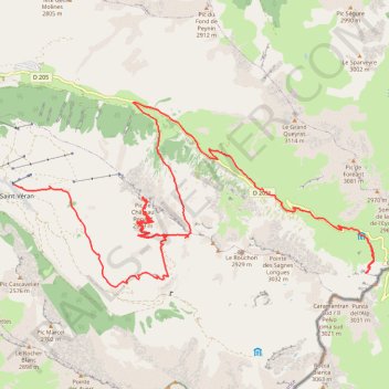 Itinéraire J7 Col Longet, distance, dénivelé, altitude, carte, profil, trace GPS