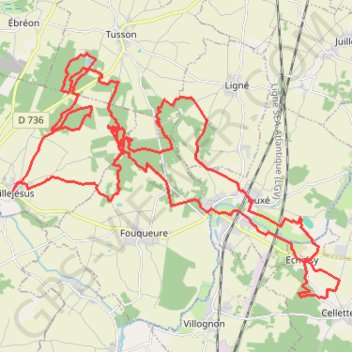 Itinéraire 47 kms, distance, dénivelé, altitude, carte, profil, trace GPS