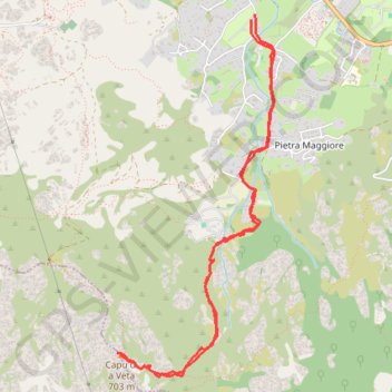 Itinéraire Capu_di_a_Veta_Calvi, distance, dénivelé, altitude, carte, profil, trace GPS