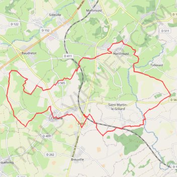 Itinéraire 1 - 2023_VTT_25KMS, distance, dénivelé, altitude, carte, profil, trace GPS