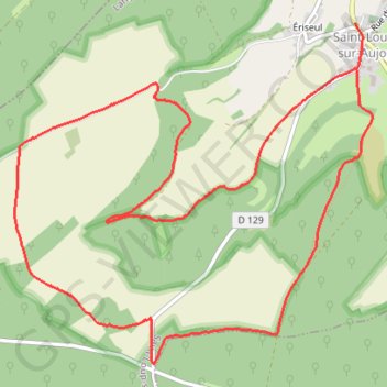 Itinéraire Le signal de Saint Loup sur Aujon, distance, dénivelé, altitude, carte, profil, trace GPS