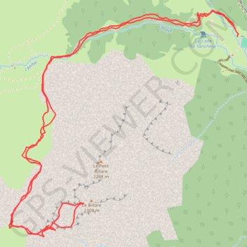 Itinéraire Le Grand Billare depuis Sanchèse, distance, dénivelé, altitude, carte, profil, trace GPS
