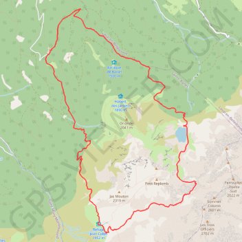 Itinéraire Lac de crop, distance, dénivelé, altitude, carte, profil, trace GPS