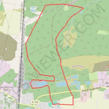 Itinéraire 20220304_132742.gpx, distance, dénivelé, altitude, carte, profil, trace GPS