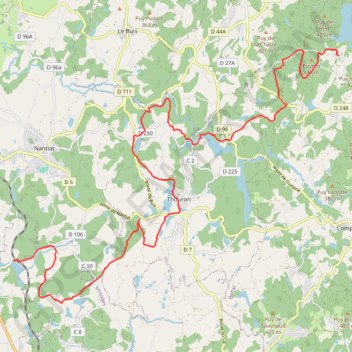 Itinéraire Haute Vienne à pied, distance, dénivelé, altitude, carte, profil, trace GPS