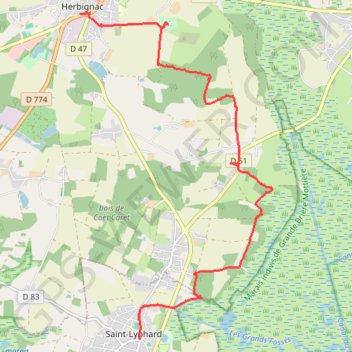 Itinéraire La Turballe, distance, dénivelé, altitude, carte, profil, trace GPS