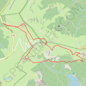 Itinéraire Rando vestiges des guerres au hohneck, distance, dénivelé, altitude, carte, profil, trace GPS