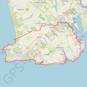 Itinéraire Pays Bigouden - 2jrs, distance, dénivelé, altitude, carte, profil, trace GPS
