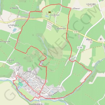 Itinéraire Circuit de Saint-Aubin-de-Luigné, distance, dénivelé, altitude, carte, profil, trace GPS