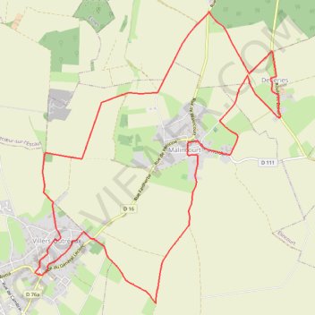 Itinéraire Des marliches au moulin Brunet, distance, dénivelé, altitude, carte, profil, trace GPS