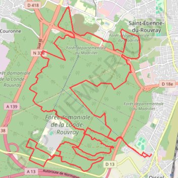 Itinéraire Oissel Cyclisme, distance, dénivelé, altitude, carte, profil, trace GPS