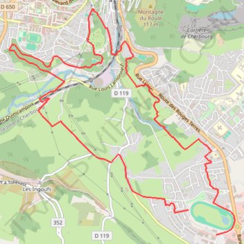 Itinéraire B - Marche 11km, distance, dénivelé, altitude, carte, profil, trace GPS