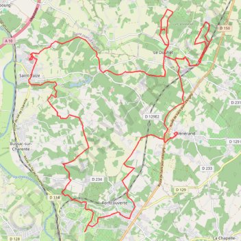 Itinéraire Boucle VTT depuis Vénérand, distance, dénivelé, altitude, carte, profil, trace GPS