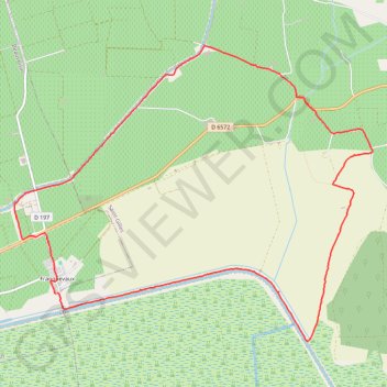 Itinéraire Franquevaux et l'étang de Scamandre, distance, dénivelé, altitude, carte, profil, trace GPS