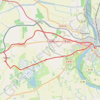 Itinéraire Le chemin des taureaux et de la vigne - Arles, distance, dénivelé, altitude, carte, profil, trace GPS