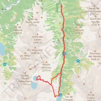 Itinéraire Cauterets Ascension, distance, dénivelé, altitude, carte, profil, trace GPS