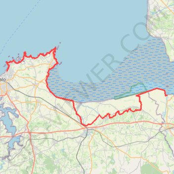 Itinéraire 1-Du-Mont-Saint-Michel-à-saint-Malo, distance, dénivelé, altitude, carte, profil, trace GPS