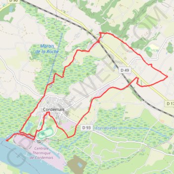 Itinéraire Marais de la Roche, distance, dénivelé, altitude, carte, profil, trace GPS