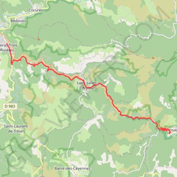 Itinéraire Chemin de Stevenson Sud étape 4, distance, dénivelé, altitude, carte, profil, trace GPS