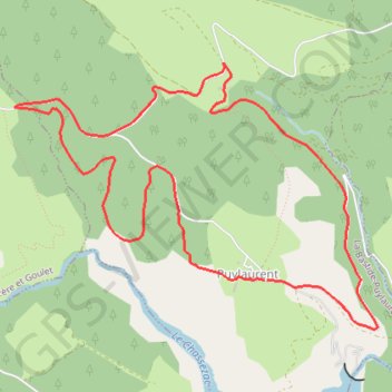 Itinéraire Randonnée à Puylaurent en Lozère, distance, dénivelé, altitude, carte, profil, trace GPS