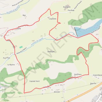 Itinéraire Foulayronnes, le circuit du lac de Talives - Pays de l'Agenais, distance, dénivelé, altitude, carte, profil, trace GPS