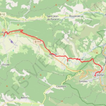 Itinéraire Sentier Cathare - de Puivert à Quillan, distance, dénivelé, altitude, carte, profil, trace GPS