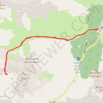 Itinéraire Col du Sambuis, distance, dénivelé, altitude, carte, profil, trace GPS