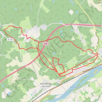 Itinéraire Randonorgane à Langeais, distance, dénivelé, altitude, carte, profil, trace GPS