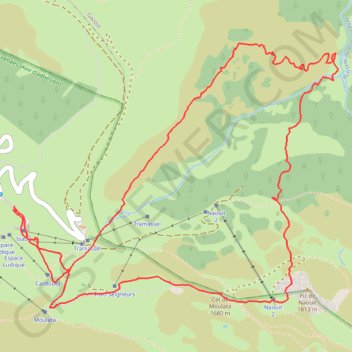 Itinéraire Journee a hautacam, distance, dénivelé, altitude, carte, profil, trace GPS