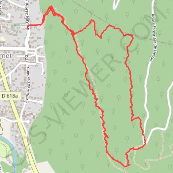 Itinéraire Au-dessus de Saint-Mamet, distance, dénivelé, altitude, carte, profil, trace GPS