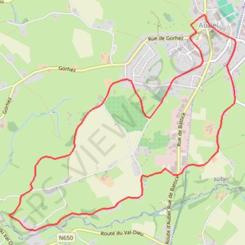 Itinéraire Aubel: Balade de la Berwinne, distance, dénivelé, altitude, carte, profil, trace GPS