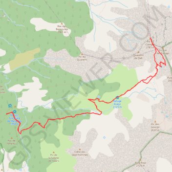 Itinéraire Refuge de Mariailles Pic du Canigou, distance, dénivelé, altitude, carte, profil, trace GPS