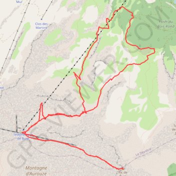 Itinéraire Pic de Bure Combe Ratin, distance, dénivelé, altitude, carte, profil, trace GPS