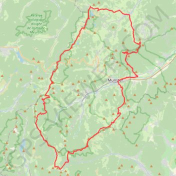 Itinéraire tour-de-la-vallee-de-munster, distance, dénivelé, altitude, carte, profil, trace GPS