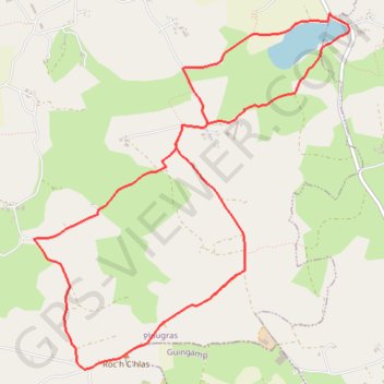 Itinéraire Éoliennes et étang de Beffou - Plougras, distance, dénivelé, altitude, carte, profil, trace GPS