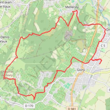 Itinéraire Givry russilly dracy, distance, dénivelé, altitude, carte, profil, trace GPS